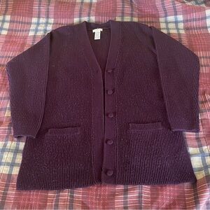 VTG Plum Cardigan Sweater
